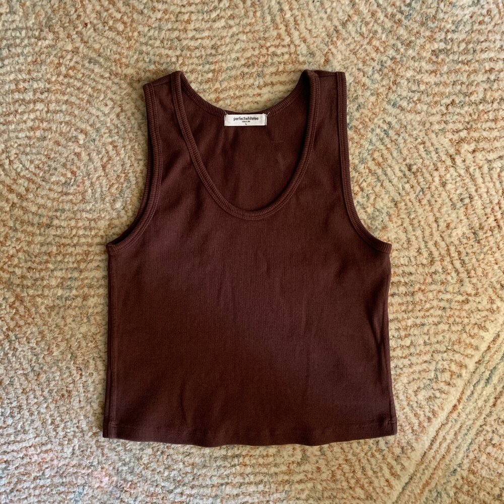 Perfect White Tee Blondie Tank Top, EUC Size Large